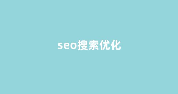 搜索引擎优化seo